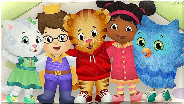 Protagonists of Daniel Tigre and his world, one of the educational series for children.