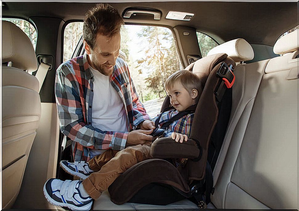 How to place the child seat in the car