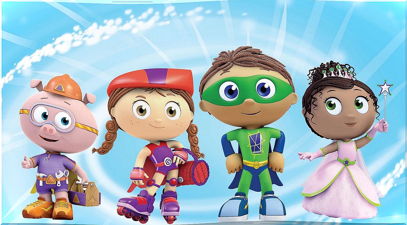 Super why !, one of the best interactive series to learn languages.